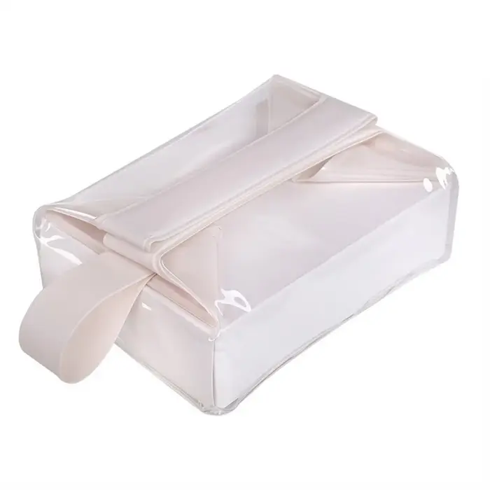 Sacs de toilette transparents à fermeture magnétique, grande capacité, en PVC, sac de maquillage por