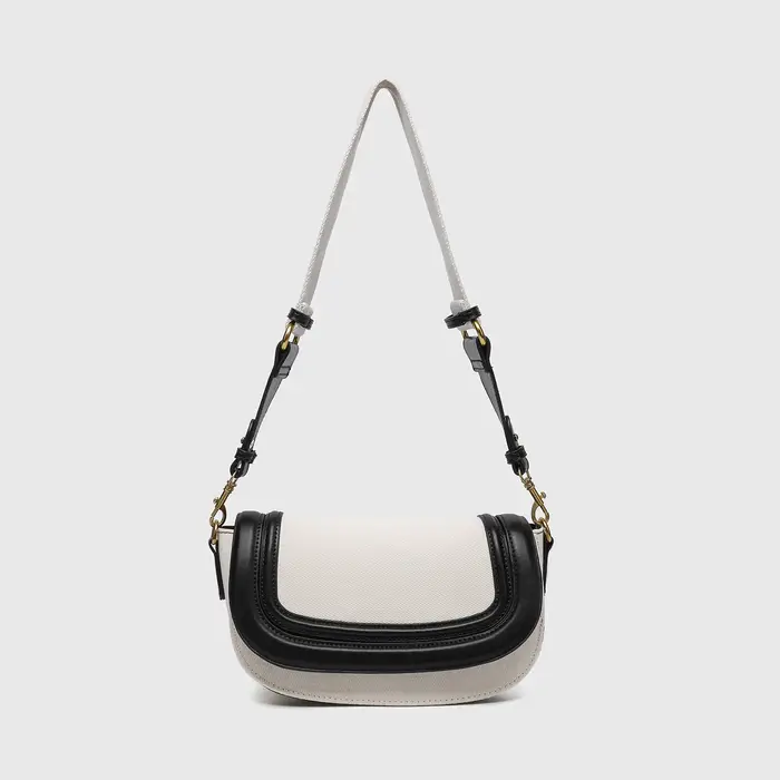 Sac de selle pour femmes, sac à bandoulière simple, tendance, large bandoulière diagonale sous les b