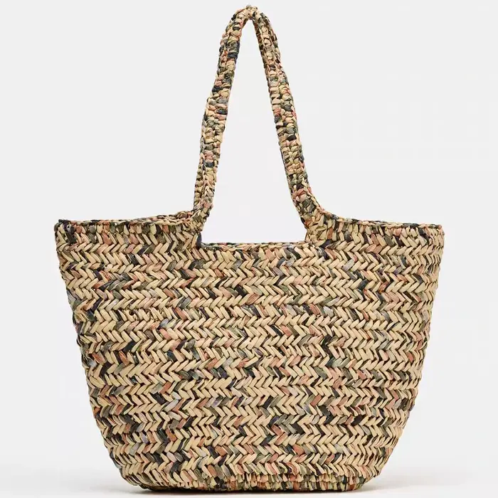 Nouveau Sac de Plage Tressé à la Main Tendance 2026 – Grand Sac Fourre-Tout Bohème Décontracté pour Voyage