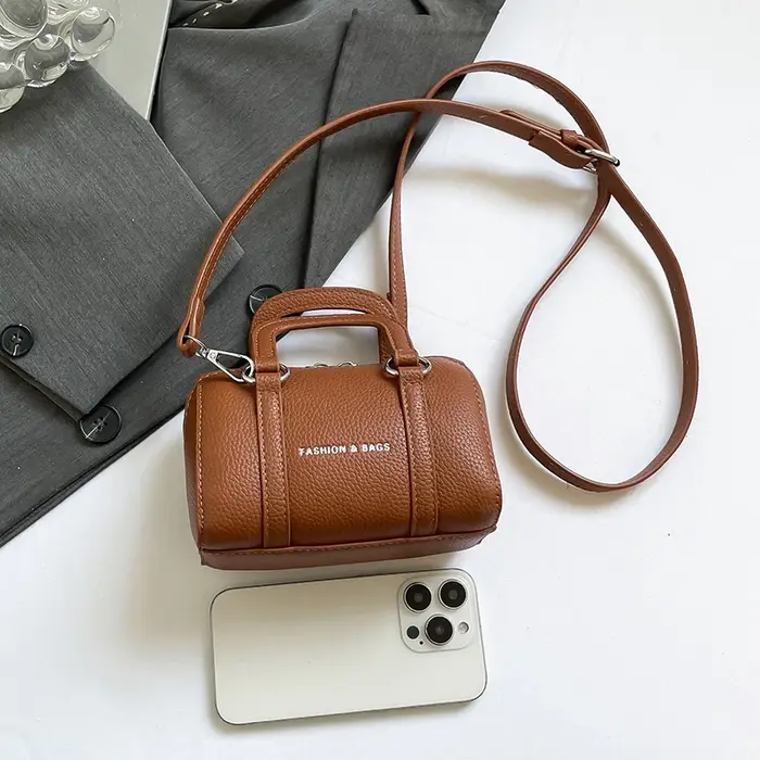 Marque Boston Sac à Main couleur unie en cuir Pu épaule bandoulière Mini Sac de téléphone dames mode jour pochette
