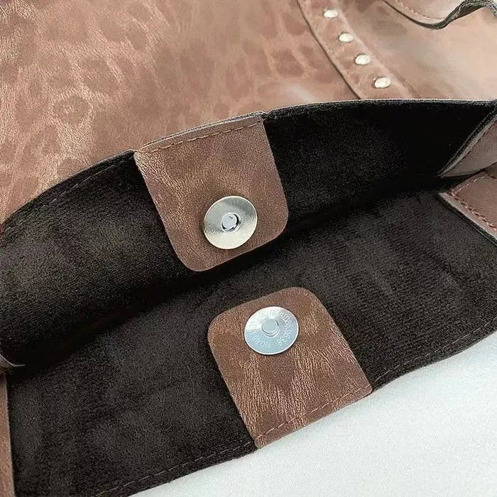 Sac fourre-tout Y2K mat imprimé léopard