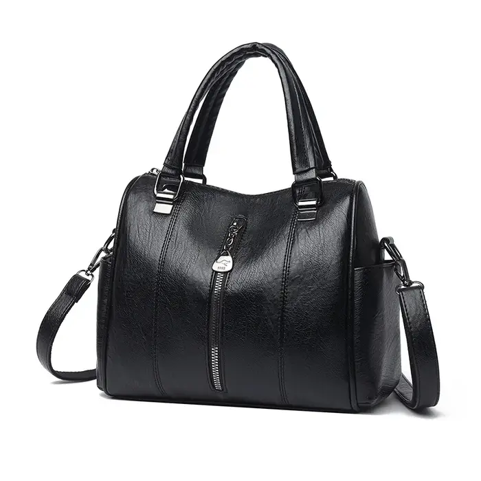 Sac fourre-tout Vintage en cuir PU solide pour femmes, fourre-tout à poignée supérieure, sacoche à b