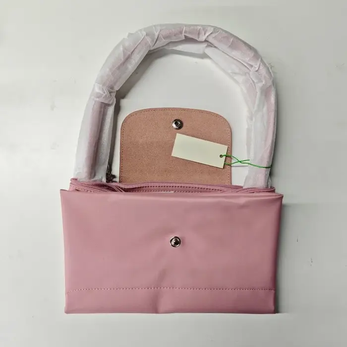 Sac à main pliable classique en nylon, sac à main pour femme avec broderie