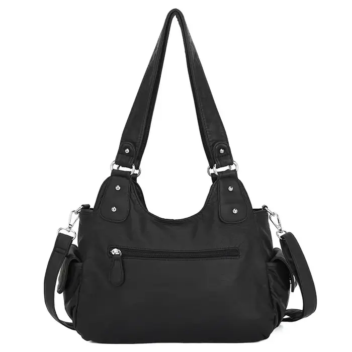 Femmes sacs à main sacoche poignée supérieure Vintage PU sac à bandoulière 12.5 "x 4.4" boulette Pack multi-poches