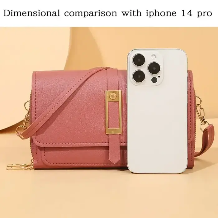 Sac de téléphone portable en PU pour femmes, sac à bandoulière tendance et multifonctionnel, tendance et rétro