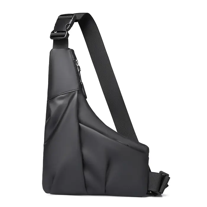 Sac croisé triangulaire antivol avec sangle réglable, sac de poitrine décontracté pour hommes, idéal
