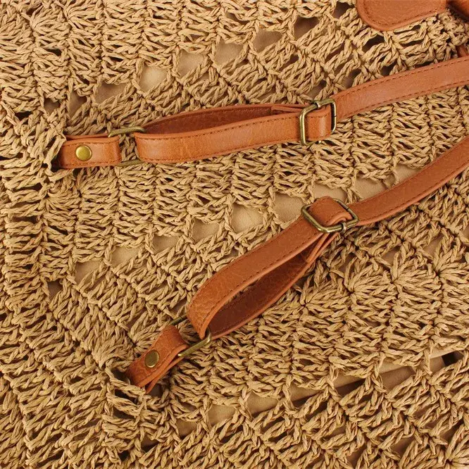 Sac à dos en paille pour femmes