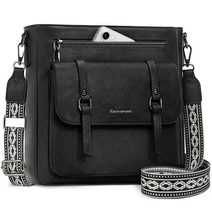Sac à bandoulière chic pour femme en cuir PU souple