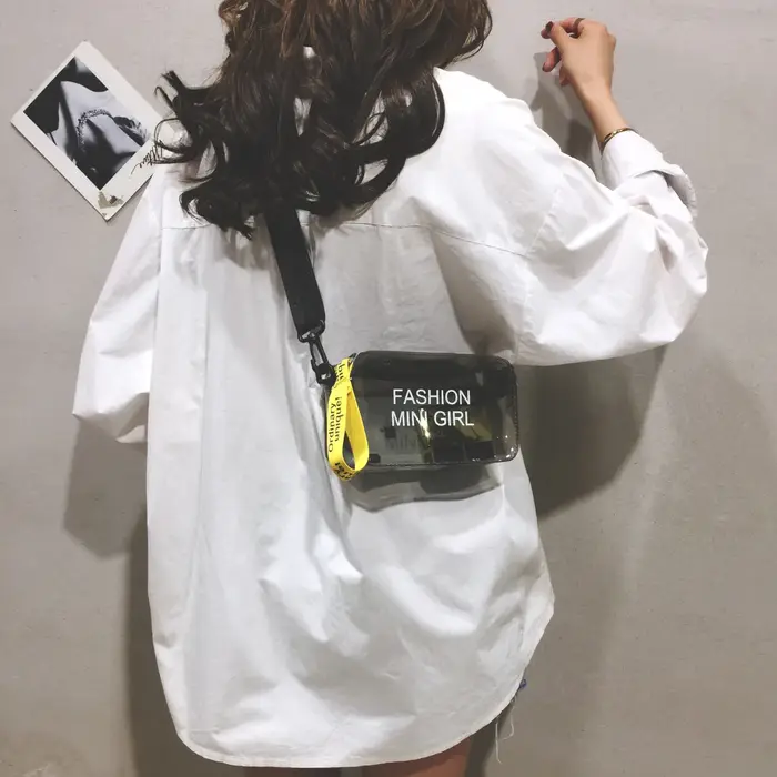 Nouveau petit sac carré sac de gelée Transparent sac à bandoulière pour femme sacs à main de mode pour femmes