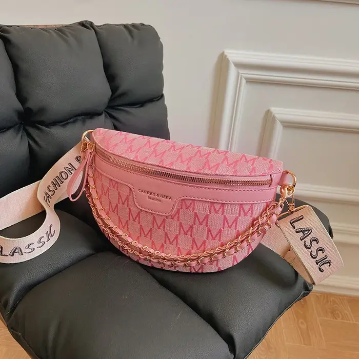Sac banane à motif à carreaux imprimé pour femmes