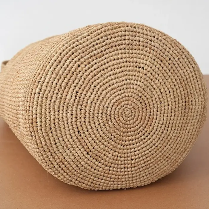 Sac seau en raphia tissé à la main pour femme