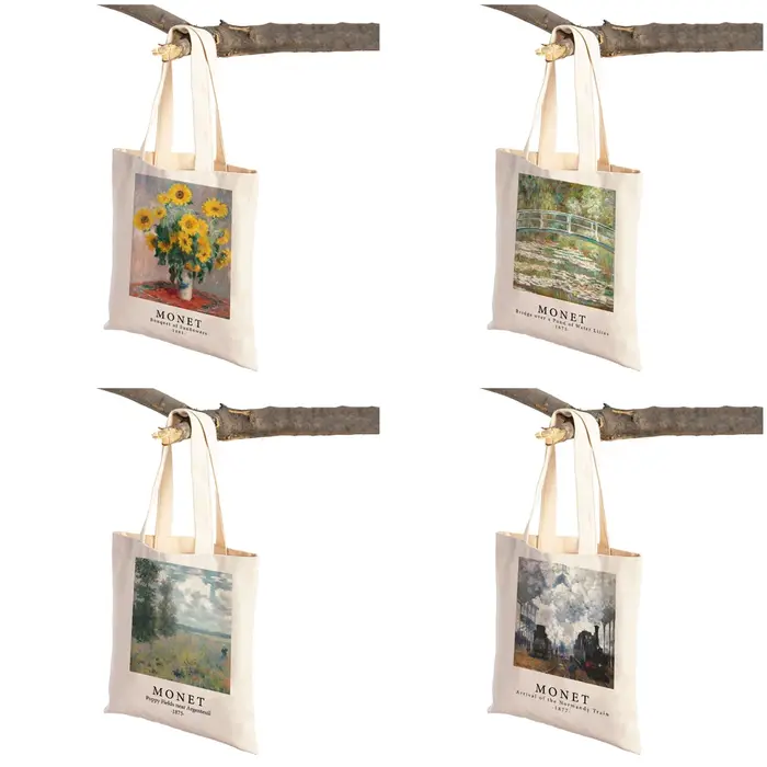 Claude Monet-Sac à Main Imprimé Abstrait pour Femme
