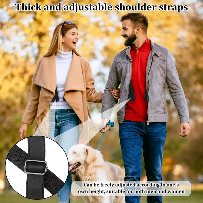 Sac antivol sous les bras PU Double bandoulière multi-poches extérieur