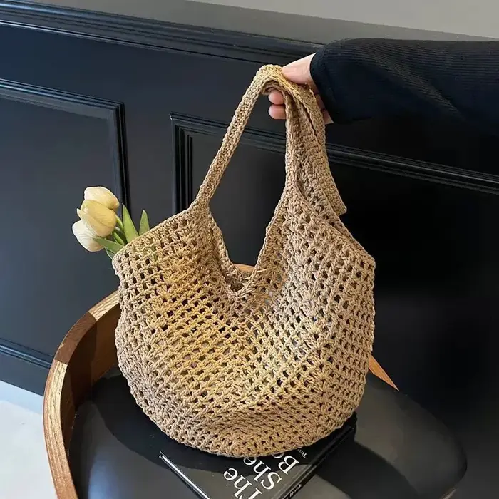 Sac fourre-tout esthétique en crochet