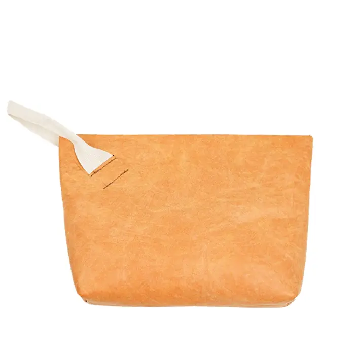 Eco - Sac à cosmétiques conscient et tendance, léger et durable, sac de maquillage en papier rétro, 
