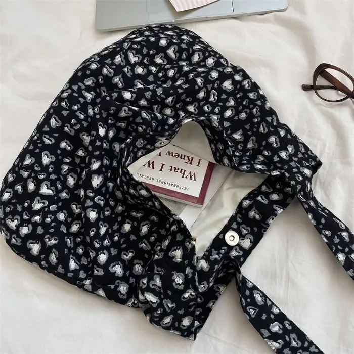 Sac à bandoulière en toile léopard rétro artistique pour femmes