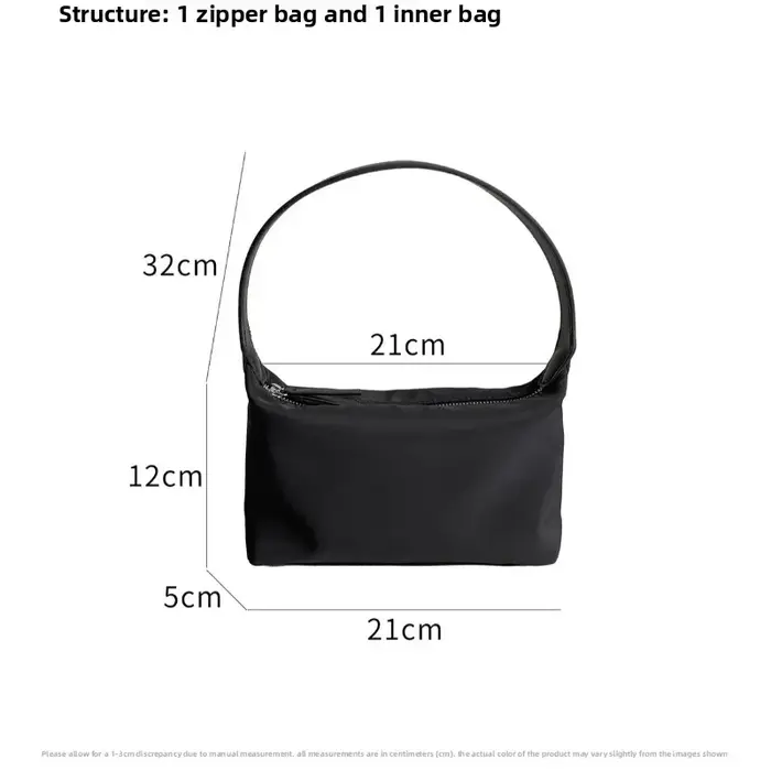 Sac à main baguette minimaliste en nylon
