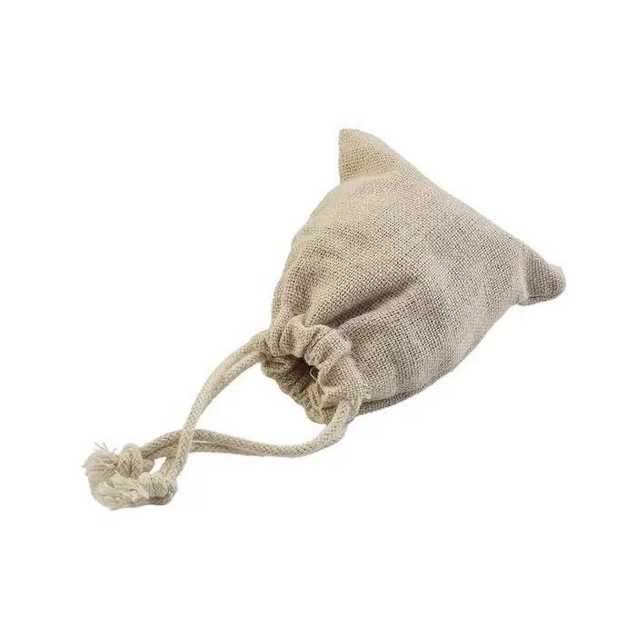 Petit Sac en Toile de Jute Naturelle pour Mariage