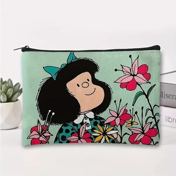 Un sac à cosmétiques de personnage de bande dessinée Mafalda – jolie pochette multifonctionnelle à f