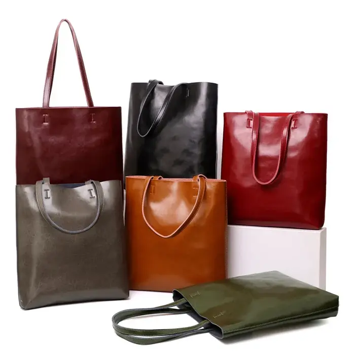 2024 bureau sacs à bandoulière pour femmes fourre-tout en cuir de vache sac dames