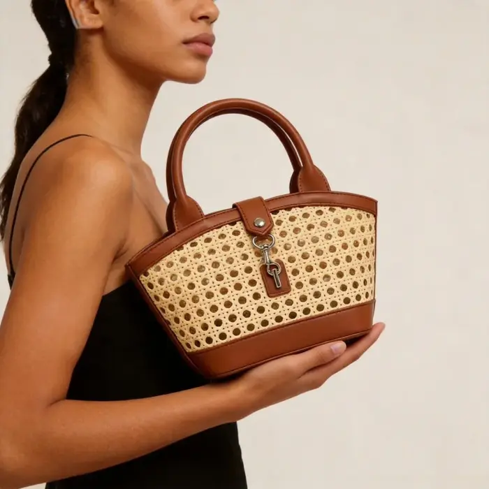 Sac en rotin tendance 2026 : Nouveau sac à main tressé ajouré