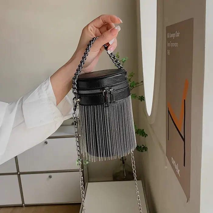 Sac cylindrique de luxe pour femmes