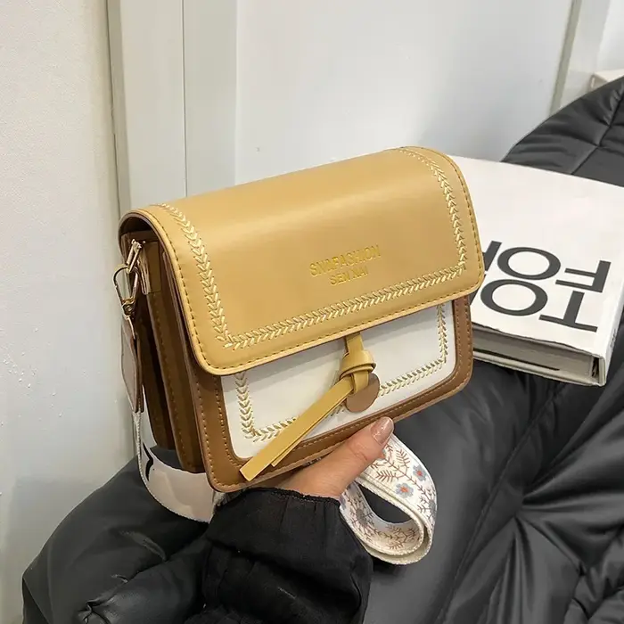 Sacs à bandoulière de couleur contrastée, petit sac carré, sac à la mode pour femmes, nouveau sac ba