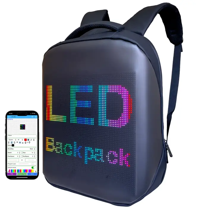 Sac à dos LED publicitaire avec écran