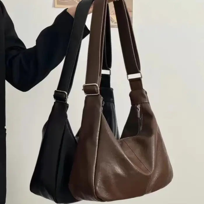 Sacs fourre-tout tendance en cuir PU souple pour femmes – Grands