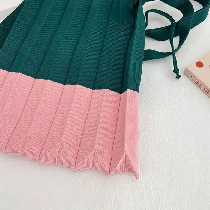 Sac à main en tricot pliable
