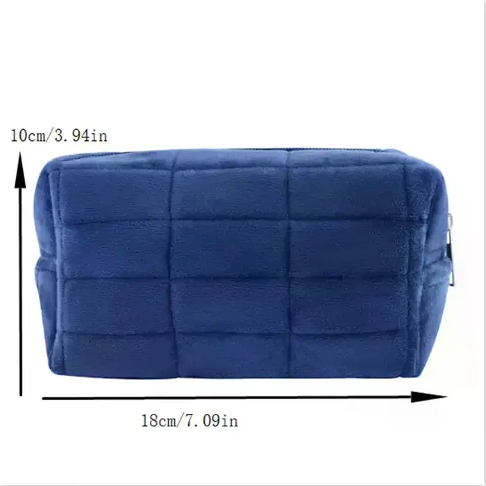 Trousse de maquillage en fourrure mignonne pour femmes