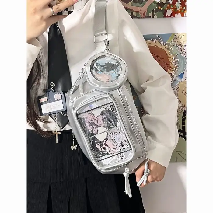 Ita sac femme sac poitrine en cuir PU sac Transparent poche sac à bandoulière
