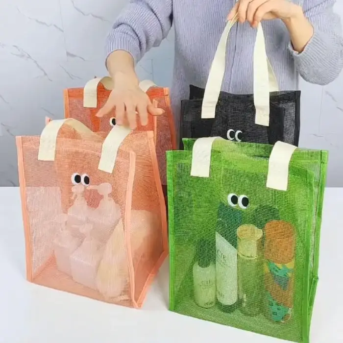 Sac fourre-tout en maille avec décoration œil mignon