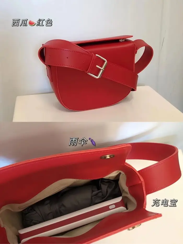Femmes Vintage Rouge Sacs de Messager De Couleur Unie Dames Selle