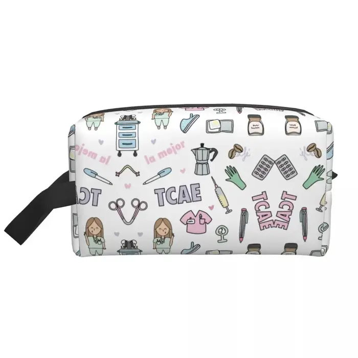 Grands sacs à cosmétiques pour médecin et infirmière, trousse de maquillage, accessoires pour femmes