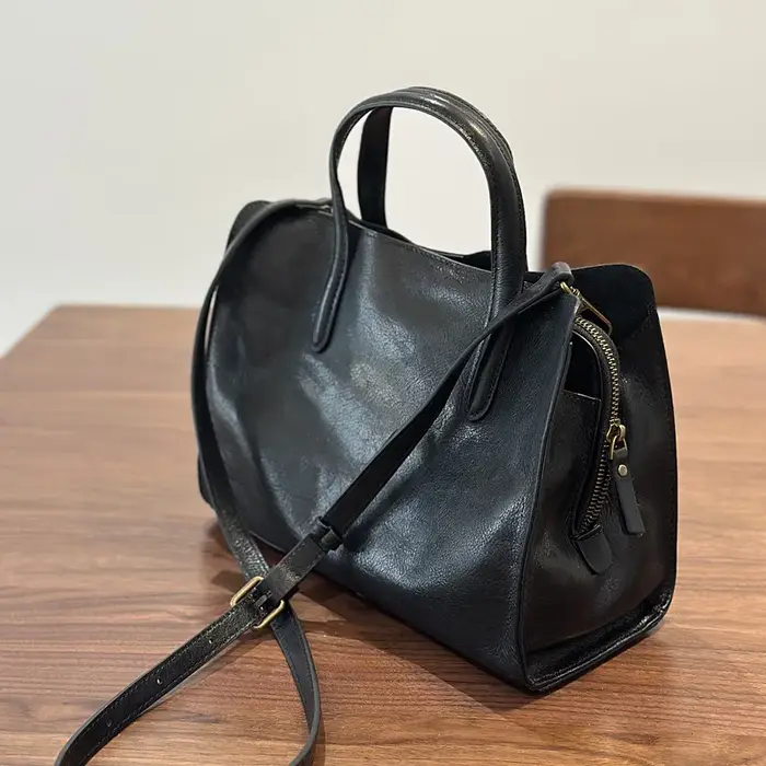 Sac à main Johnature 2026 Printemps Nouveau en cuir véritable, sac fourre-tout décontracté et polyva