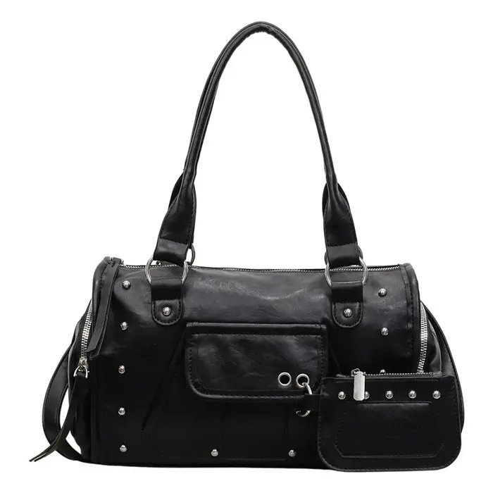 Nouveau sac fourre-tout tendance grande capacité à rivets, sac à main polyvalent pour femme, sac ban