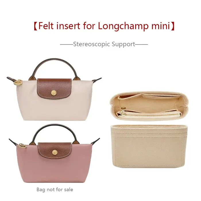 Insert organisateur de sac pour Longchamp Mini Dupont, sac en papier, rangement léger, Support de sa