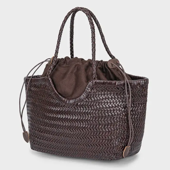 Sacs à main femmes en cuir véritable sac à bandoulière tissage sac à provisions décontracté Vintage 