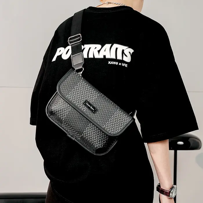 Homme de luxe enveloppe pochette sac à main décontracté épaule sacs à bandoulière Cool rue garçons h