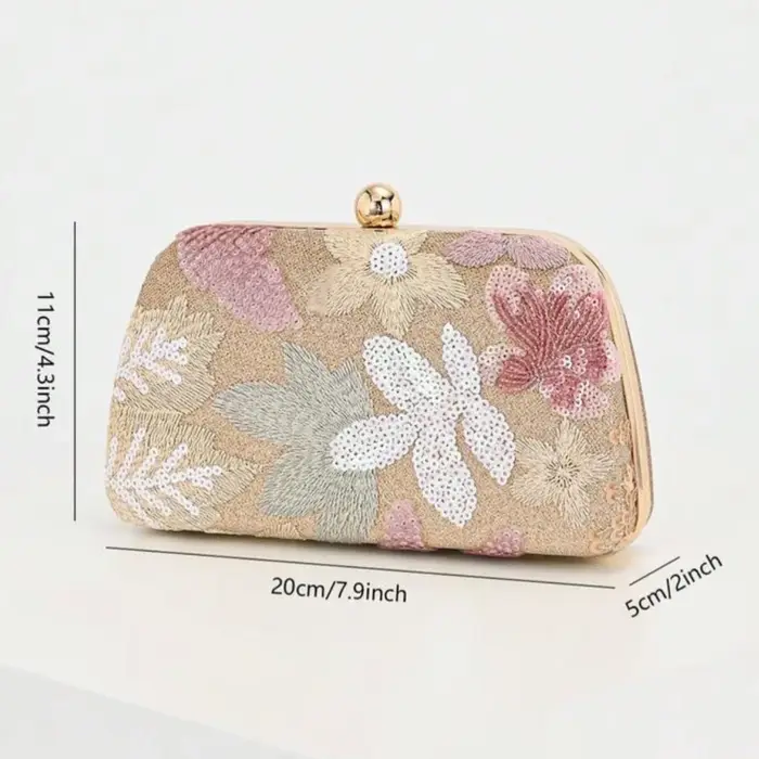 Pochette pour femme avec motif floral aléatoire