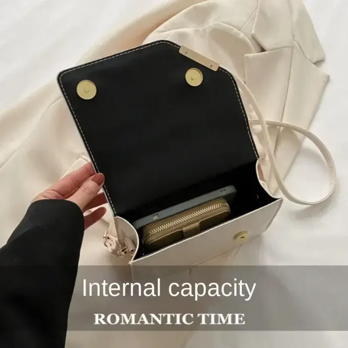 Sac à bandoulière en cuir PU à carreaux pour femmes