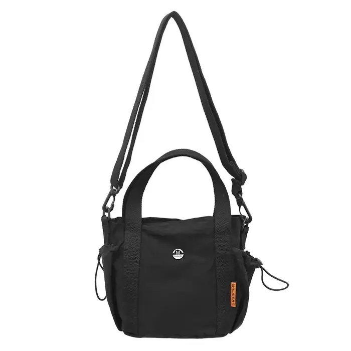 Sac seau en nylon couleur unie pour femme
