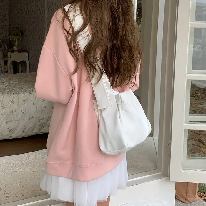Sacs à bandoulière roses en cuir Pu souple pour femmes