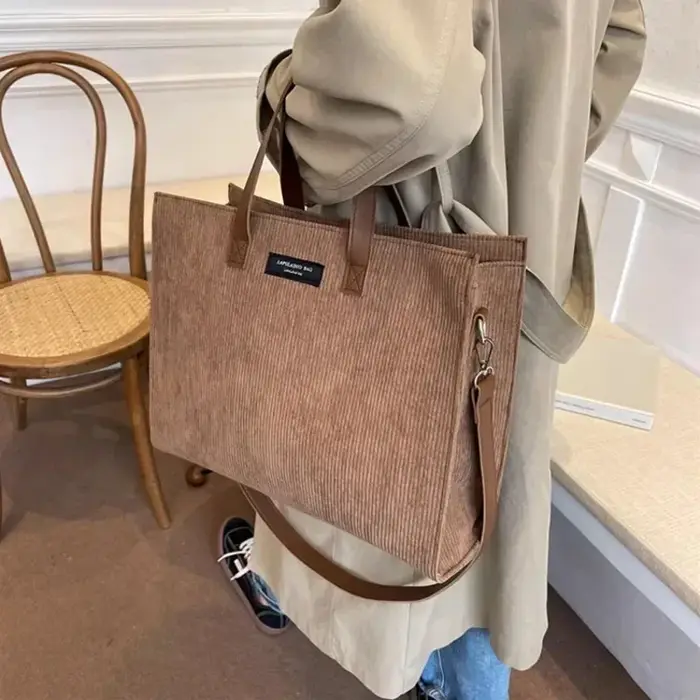Sacs à Main Vintage en Velours Côtelé pour Femme