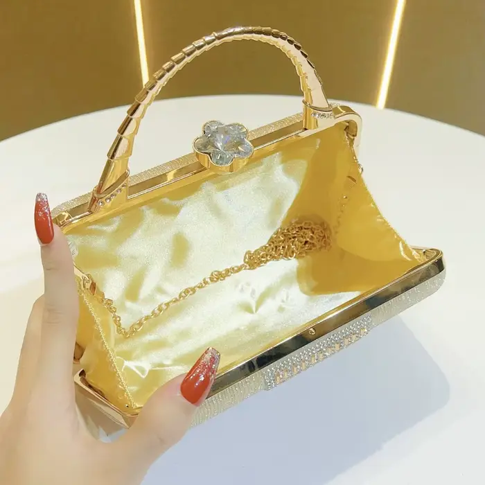 Pochette de soirée élégante en strass pour femmes