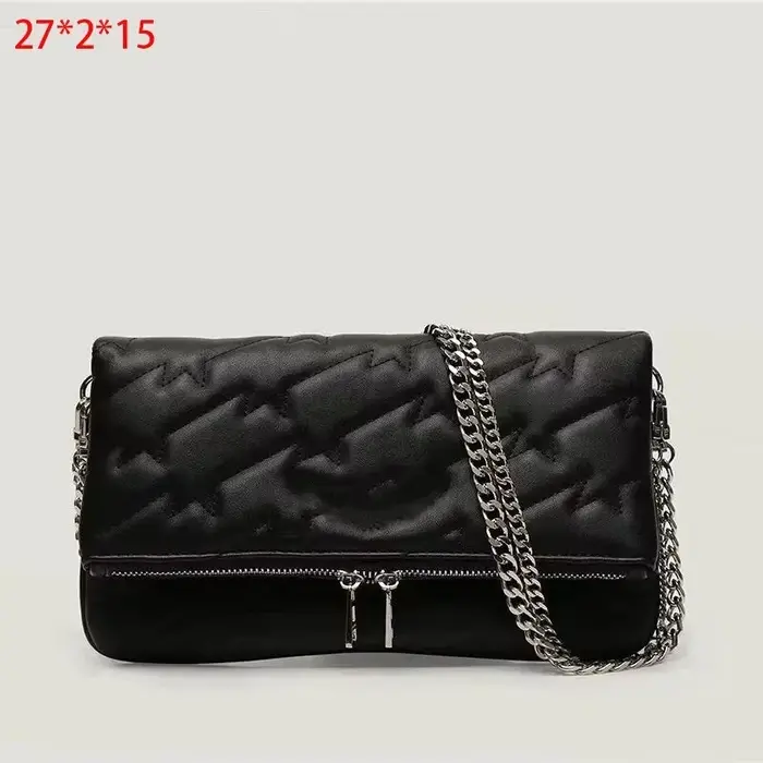 Sac à main à bandoulière à ailes pour femmes, sac enveloppe noir classique avec sangle de chaîne en