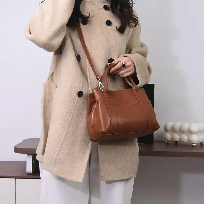 Sac à main de luxe en cuir véritable pour femme