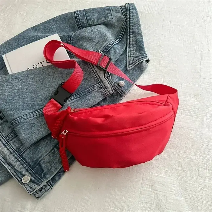 Sac banane pour femme en toile, sac de poitrine, sac bandoulière, sac banane de course, sac banane d