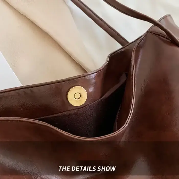 Sac fourre-tout en cuir Pu souple pour femmes